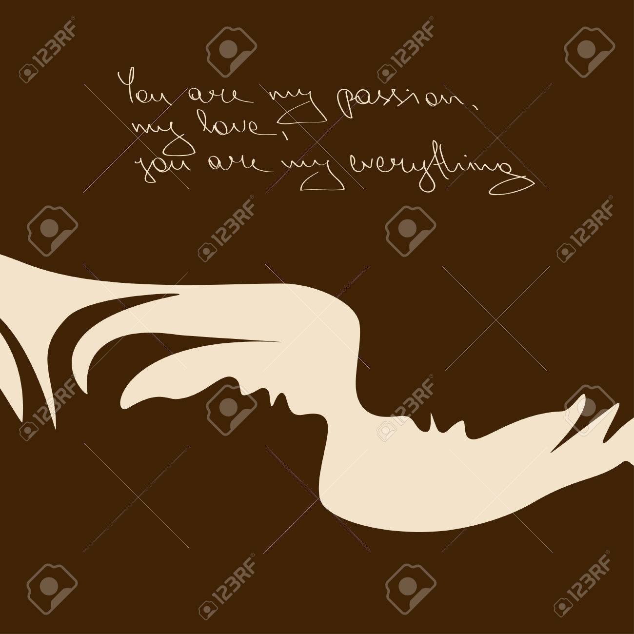 男と女のセクシーなシルエット イラストのイラスト素材 ベクタ Image