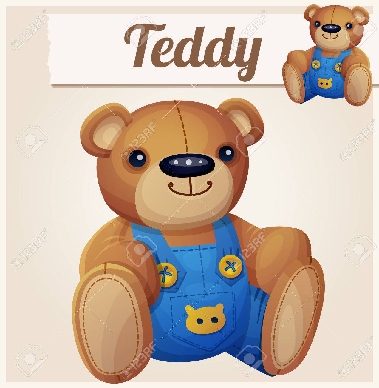 teddy bear with overalls