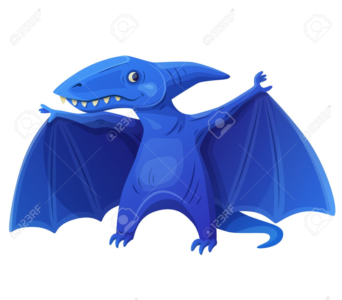 空飛ぶ恐竜 7 白い背景で隔離のおもちゃ 漫画のベクトル図です 子供のおもちゃシリーズのイラスト素材 ベクタ Image