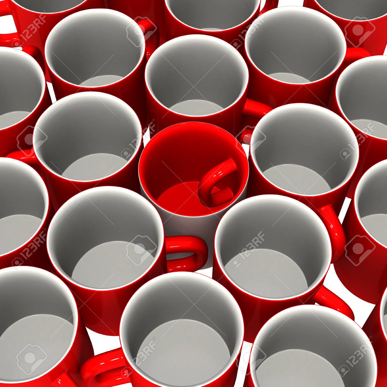 Three-dimensional model - a mug with the handle inside. It stands in an environment usual mugs. - 7695169 Three-dimensional model - a mug with the handle inside. It stands in an environment usual mugs. - 7695169