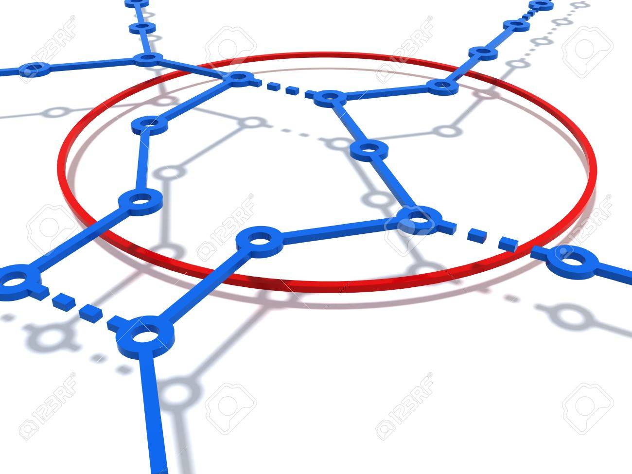 Three-dimensional model - the circuit of lines of the underground on a white background with a shadow. - 7744445 Three-dimensional model - the circuit of lines of the underground on a white background with a shadow. - 7744445