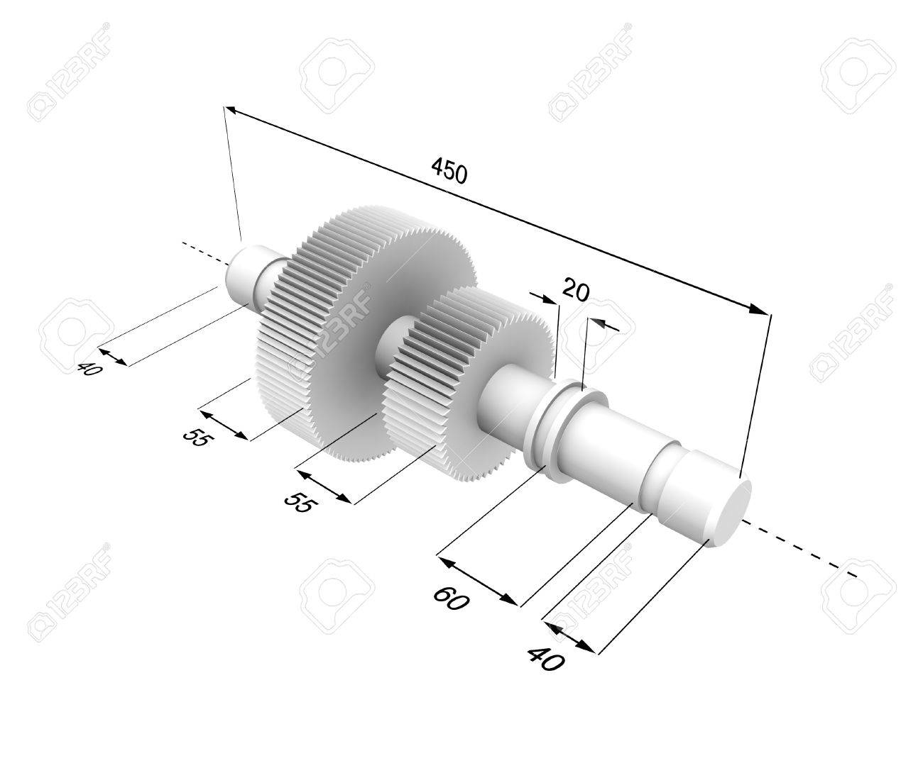 Three-dimensional model of a metal detail with the designated sizes. - 7744332 Three-dimensional model of a metal detail with the designated sizes. - 7744332