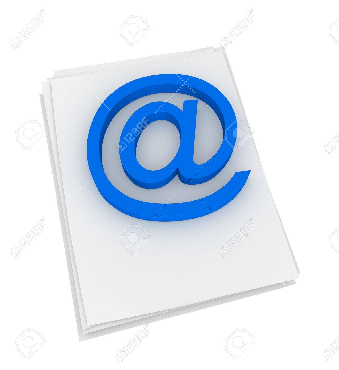 Three-dimensional model - sign e-mail to a pack of paper. - 8195610 Three-dimensional model - sign e-mail to a pack of paper. - 8195610