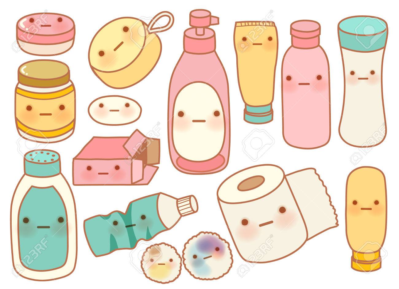 Set Of Cute Rubbish Royalty Free Cliparts Vectors And Stock Illustration Image