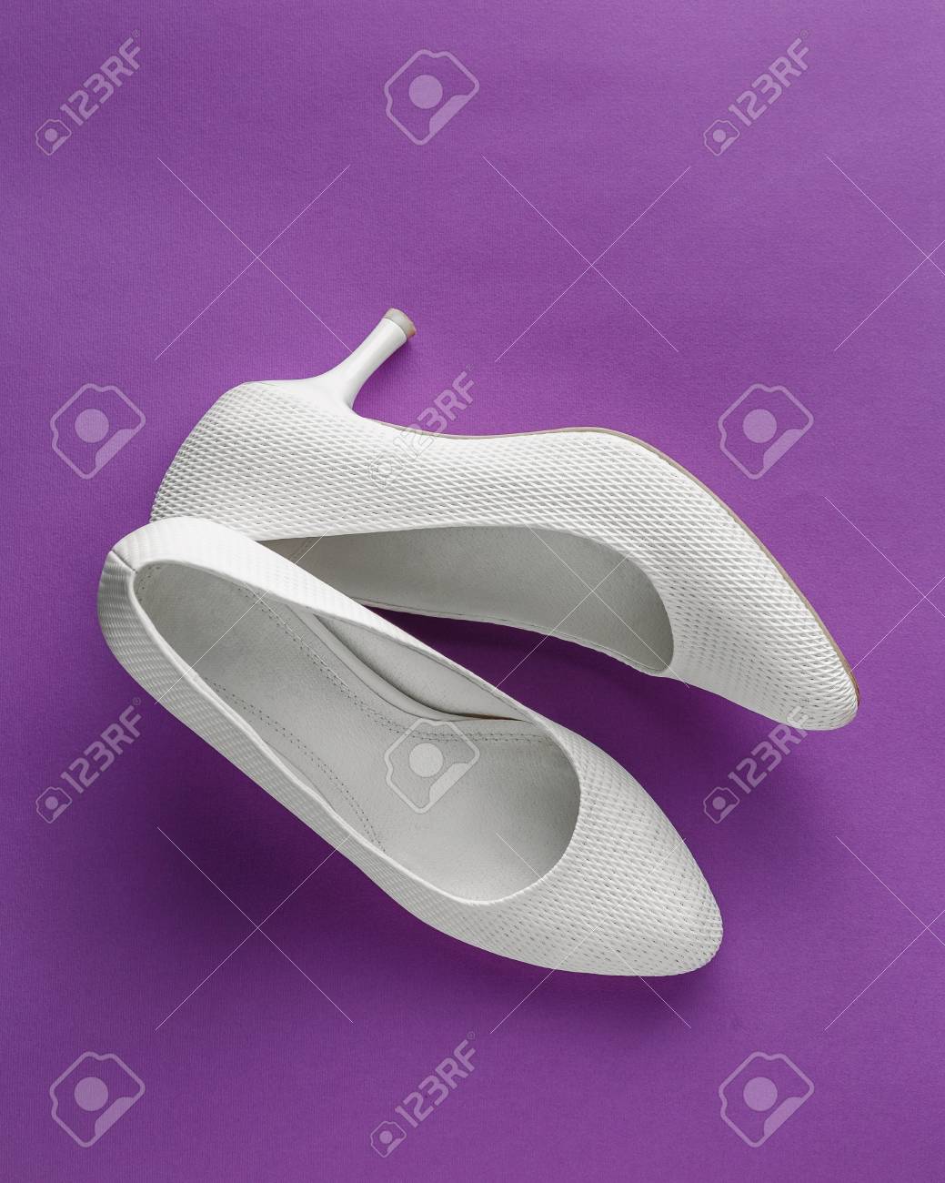 simple white wedding shoes