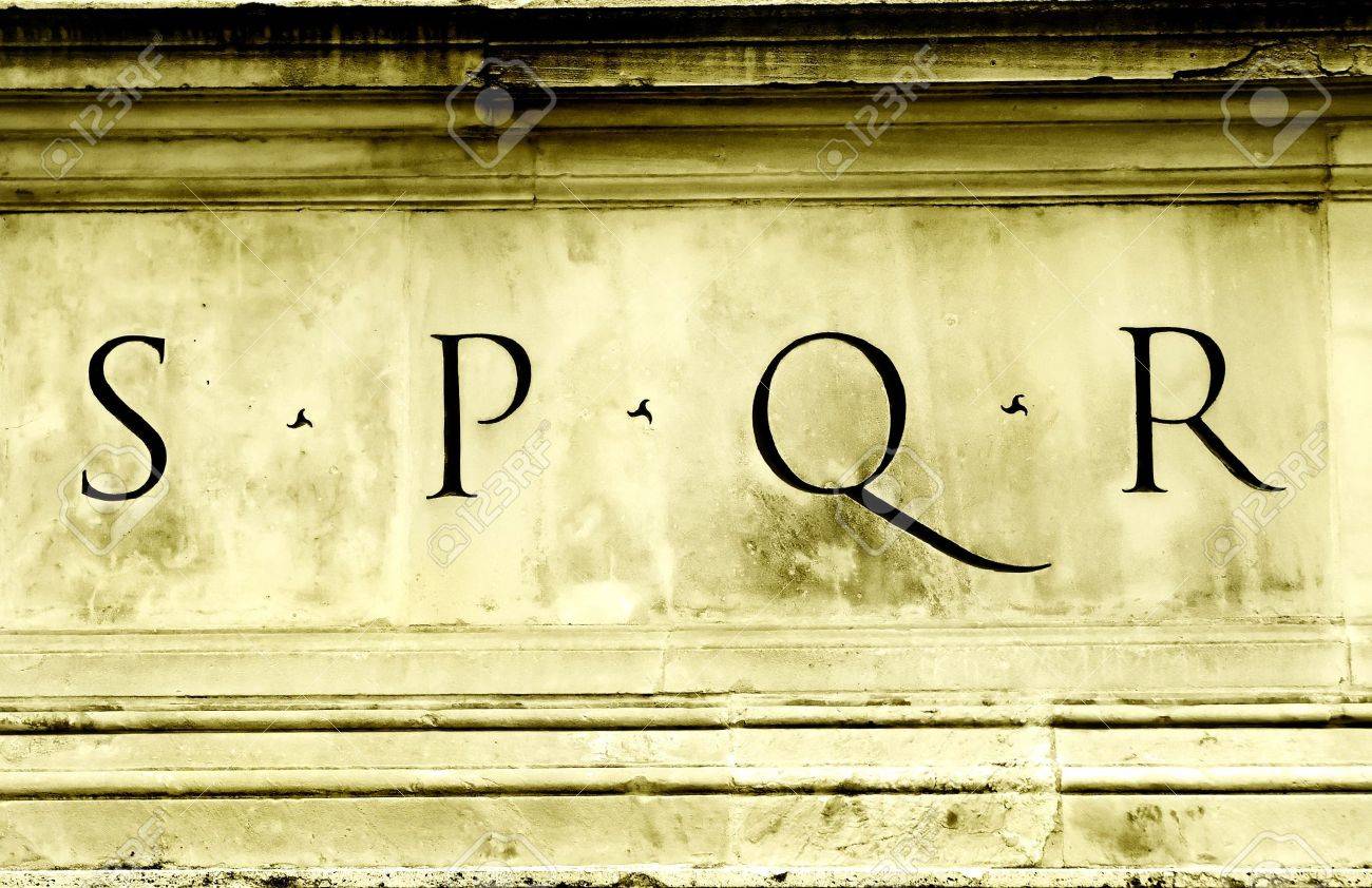 S P Q R The Symbol Of The Roman Empire Stock Photo Picture And Royalty Free Image Image