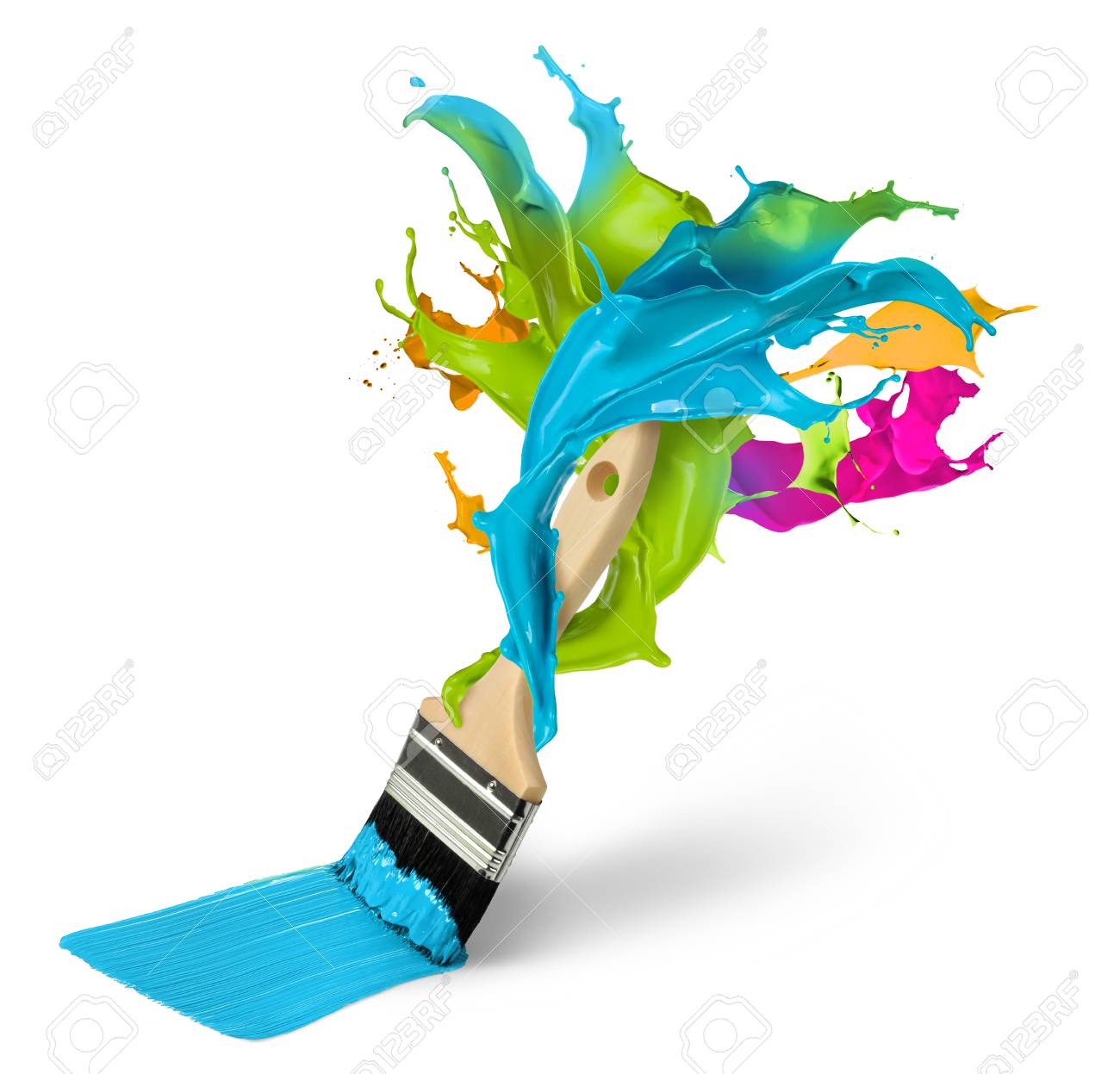 green paint multi colour