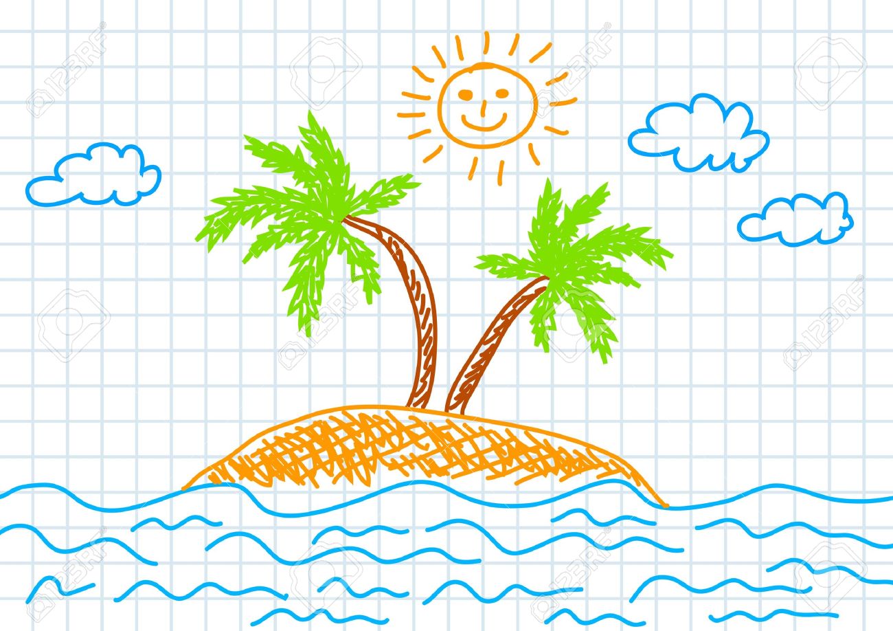 Drawing Of Island Royalty Free SVG, Cliparts, Vectors, and Stock  Illustration. Image 12018644.
