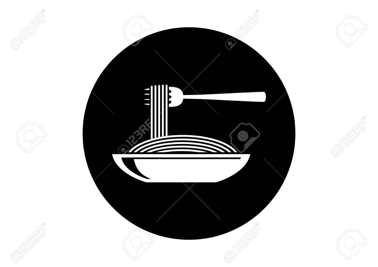 白の背景に黒と白のスパゲッティ アイコン のイラスト素材 ベクタ Image 白の背景に黒と白のスパゲッティ アイコン のイラスト素材 ベクタ Image