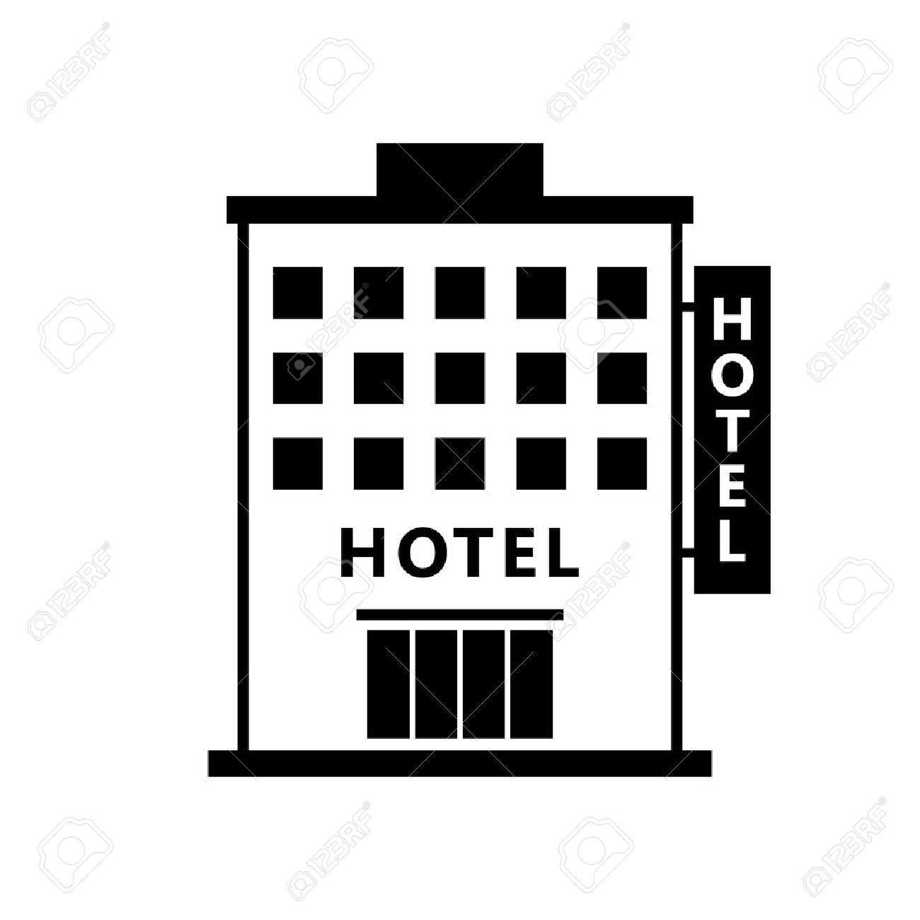 Hotel Vektor Symbol Auf Weissem Hintergrund Lizenzfrei Nutzbare Vektorgrafiken Clip Arts Illustrationen Image 56263531