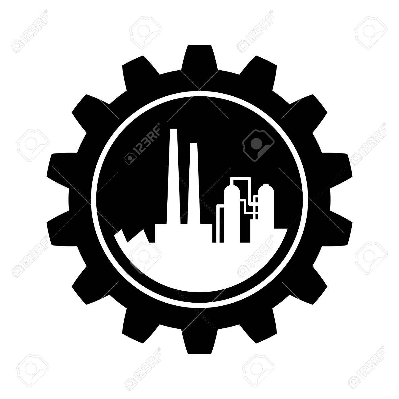 白の背景に黒と白産業アイコンのイラスト素材 ベクタ Image 白の背景に黒と白産業アイコンのイラスト素材 ベクタ Image