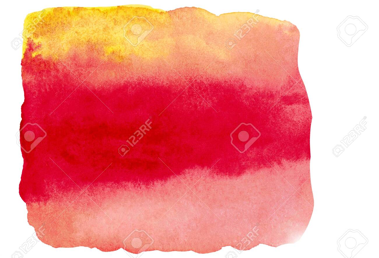 Watercolor brushstroke in autumn color isolated on white bakground. - 131228007 Watercolor brushstroke in autumn color isolated on white bakground. - 131228007