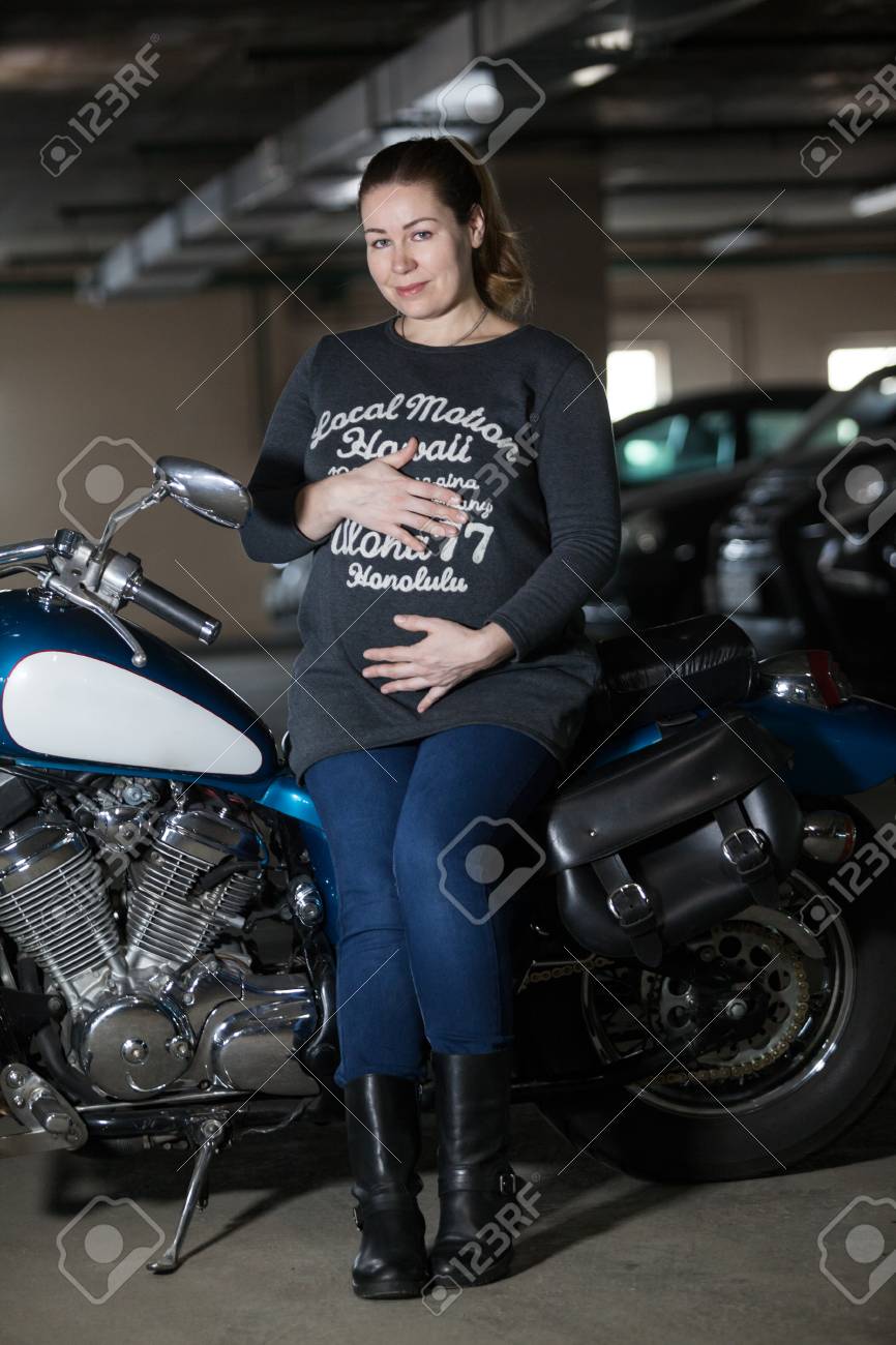 girl on chopper bike