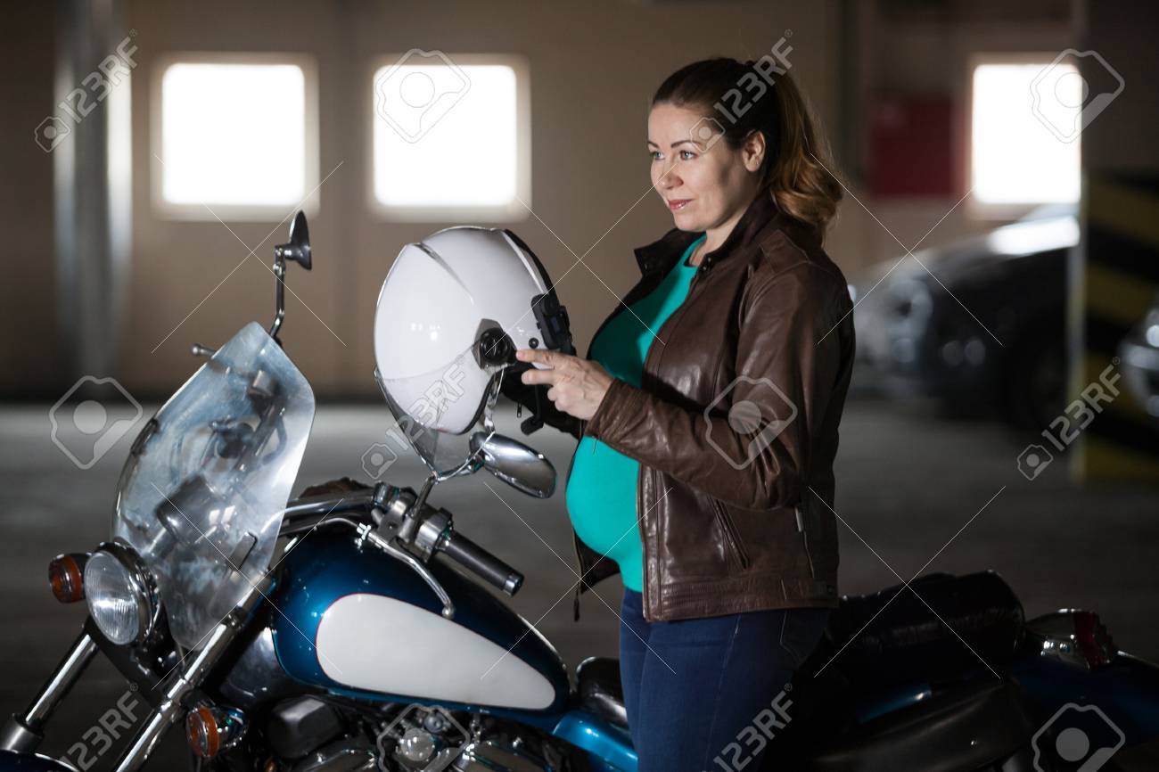 girl on chopper bike