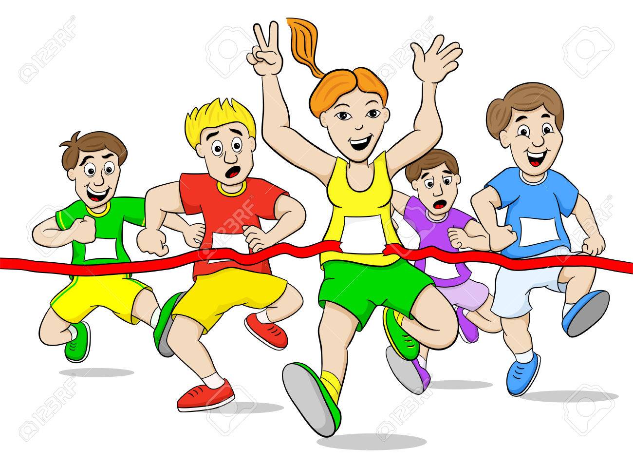 Vector Illustration Of A Foot Race Royalty Free Cliparts Vectors And Stock Illustration Image 5338