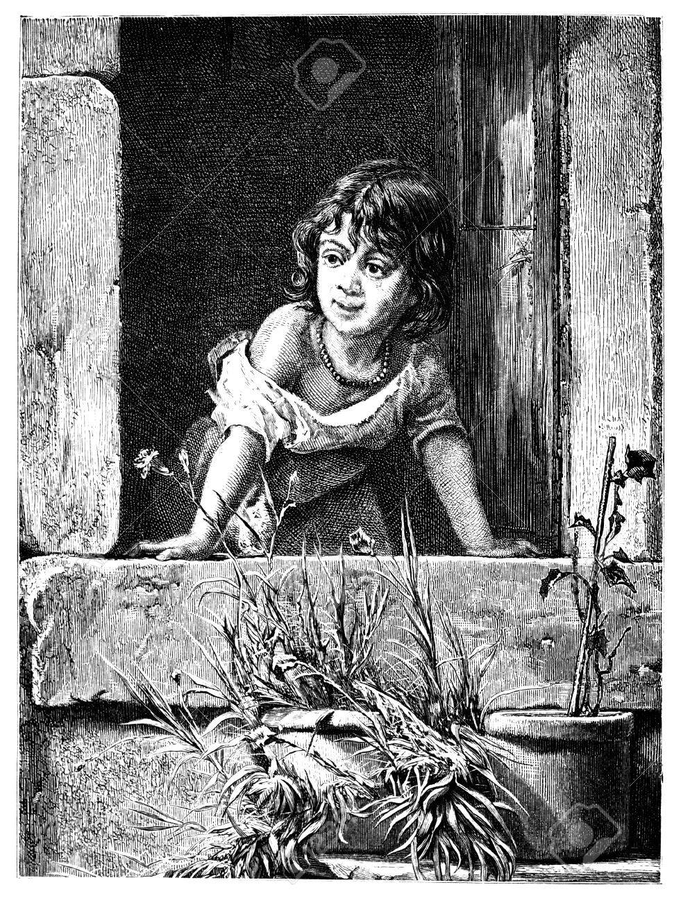 Gravur von einem Gemälde von Alberto Pasini, Alberto Pasini (1826-1899) aus