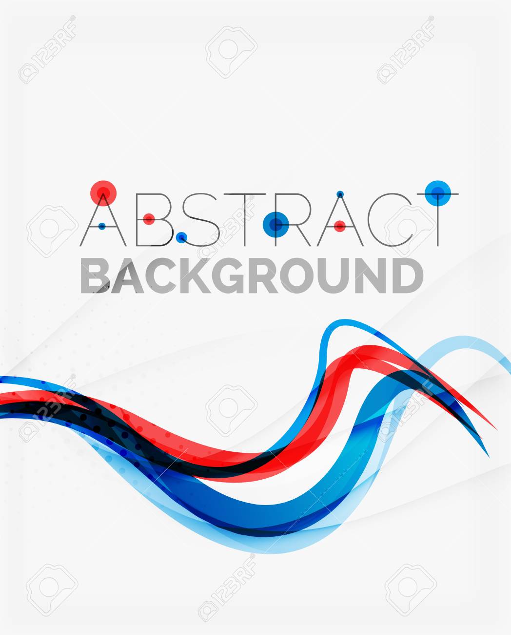 新鮮な青と赤の波線のイラスト素材 ベクタ Image