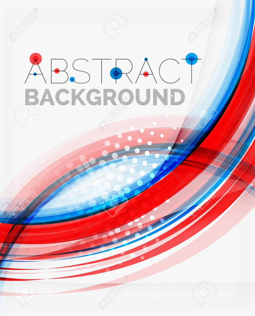 新鮮な青と赤の波線のイラスト素材 ベクタ Image