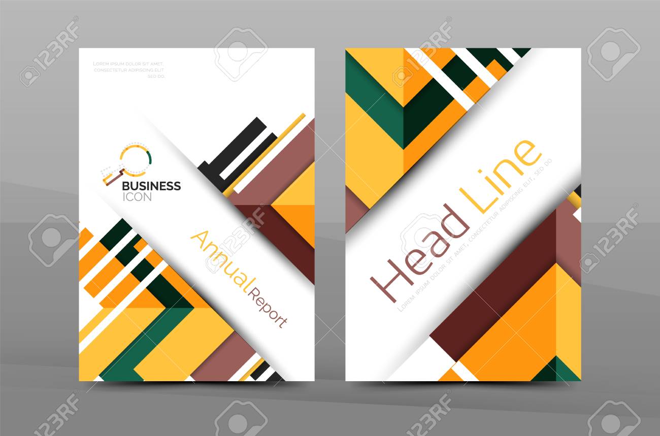 Cover Design Of Annual Report Cover Brochure, Vector Modern Intended For Report Cover Page Template Word