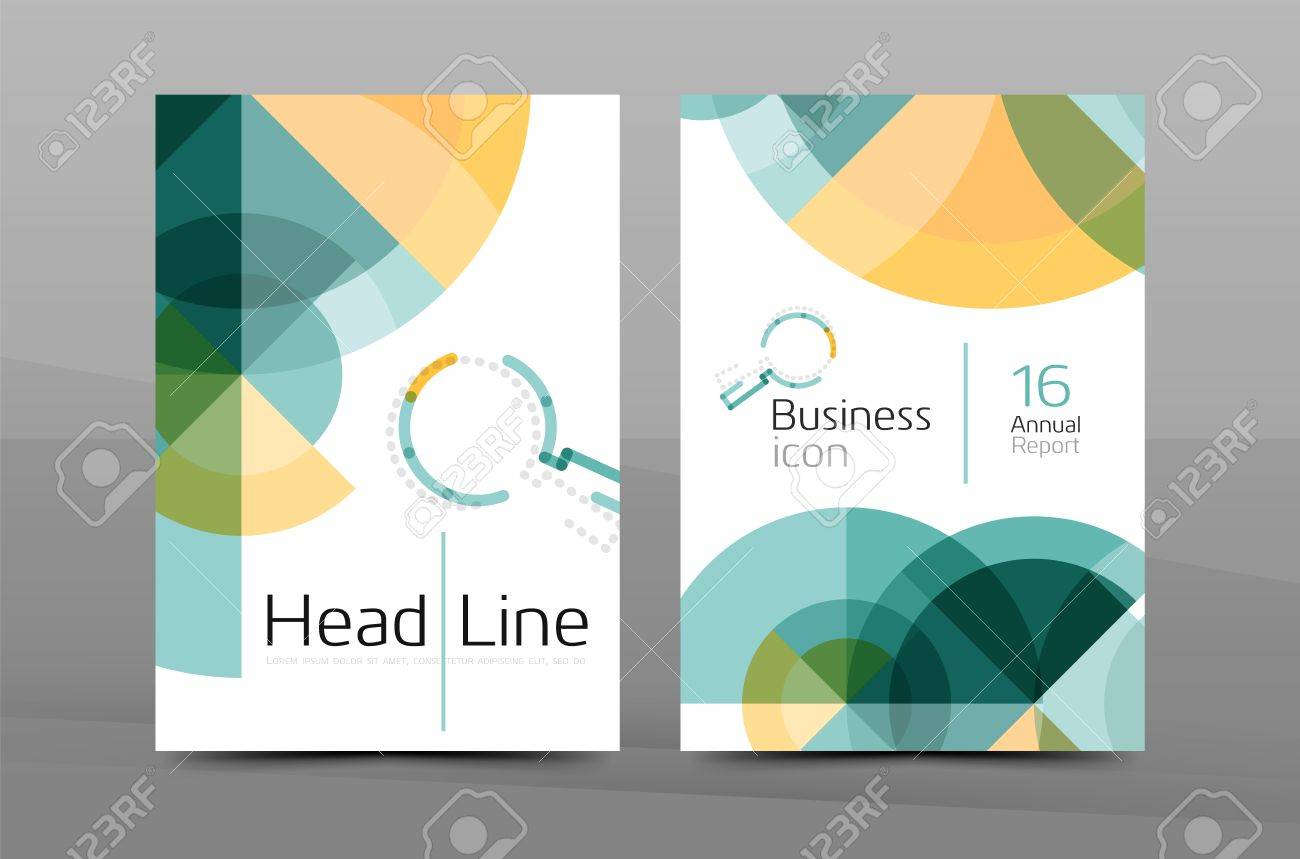Clean Geometric Design Annual Report Cover Leaflet Business Royalty Free Cliparts Vectors And Stock Illustration Image