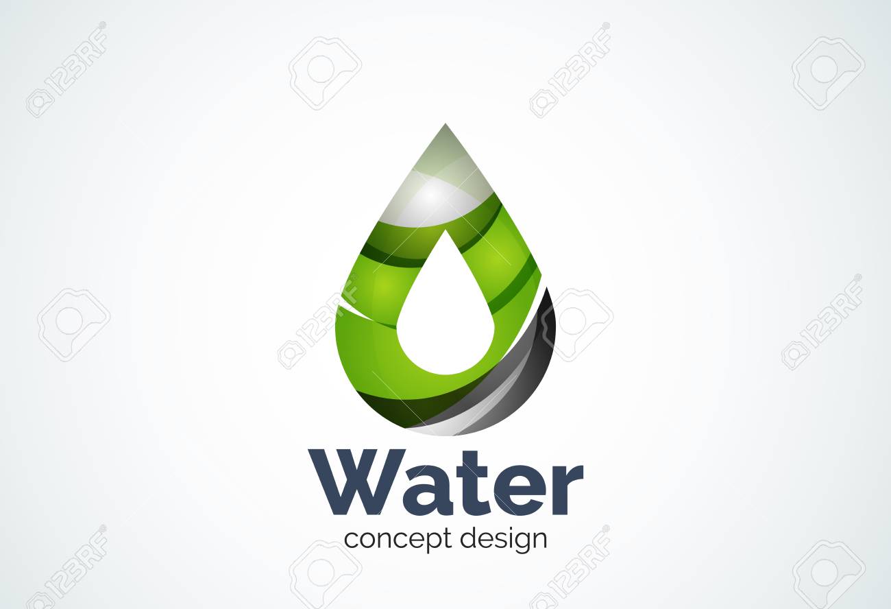 abstract business company water drop template conservation water drops template