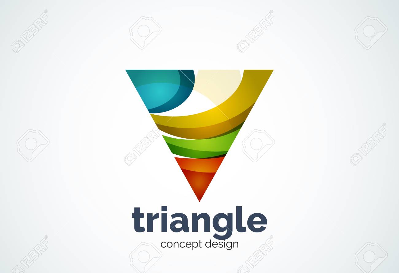 triangle template triple cycle or pyramid concept geometric triangle pyramid template