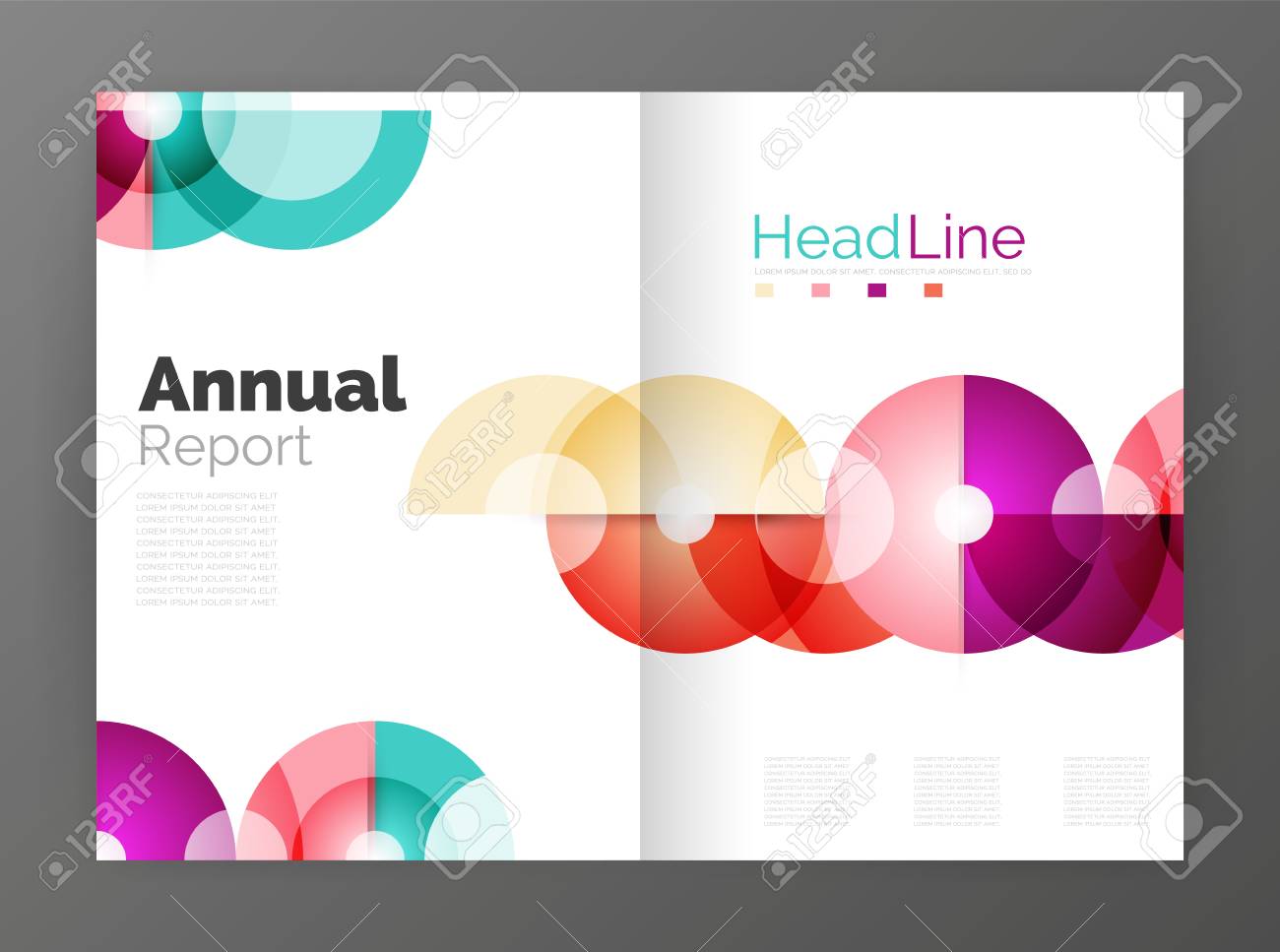 circle annual report templates business flyers vector abstract flyers backgrounds