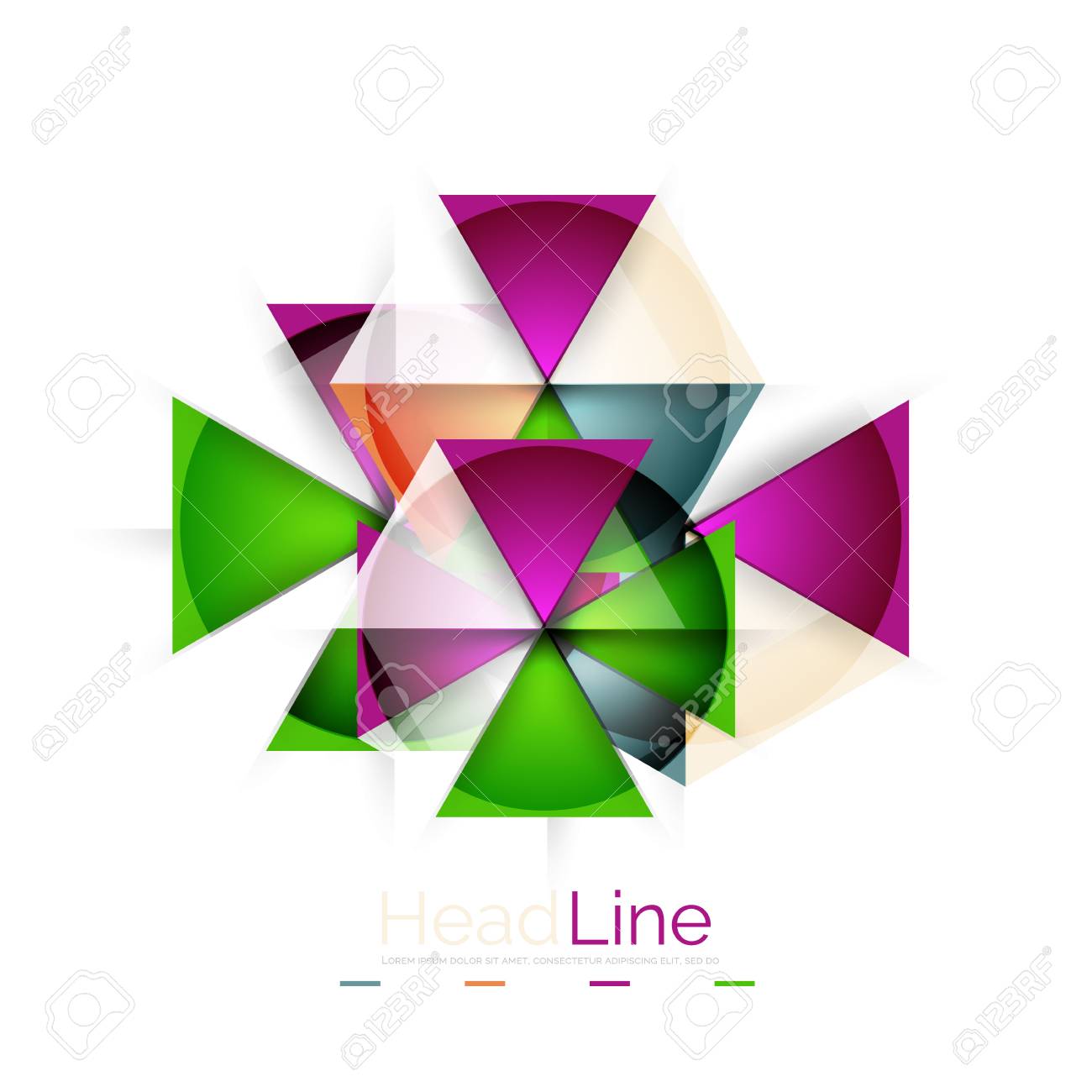 vector 3d geometric abstract background triangle template royalty