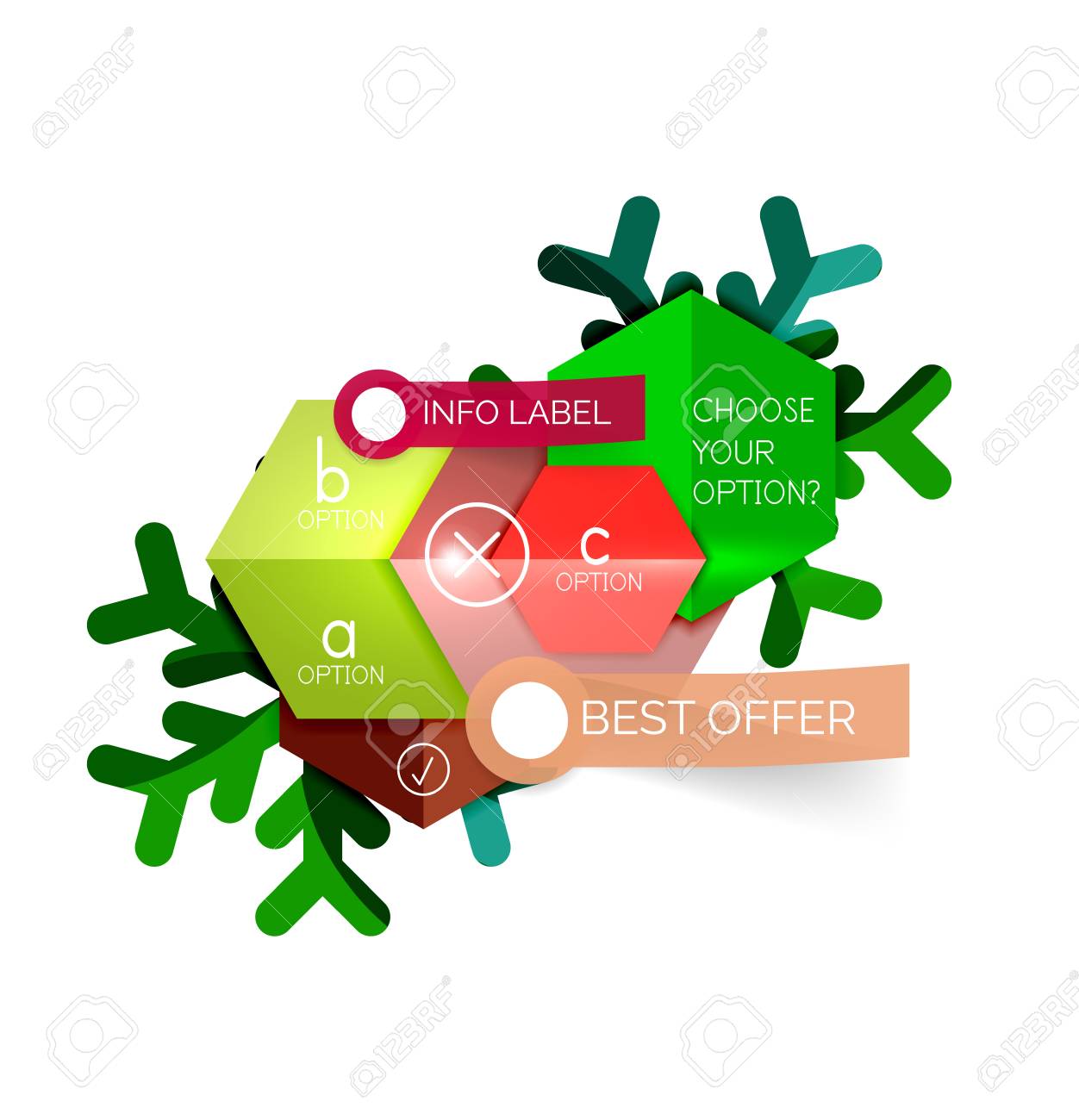 sale christmas tags and stickers vector new year greeting card