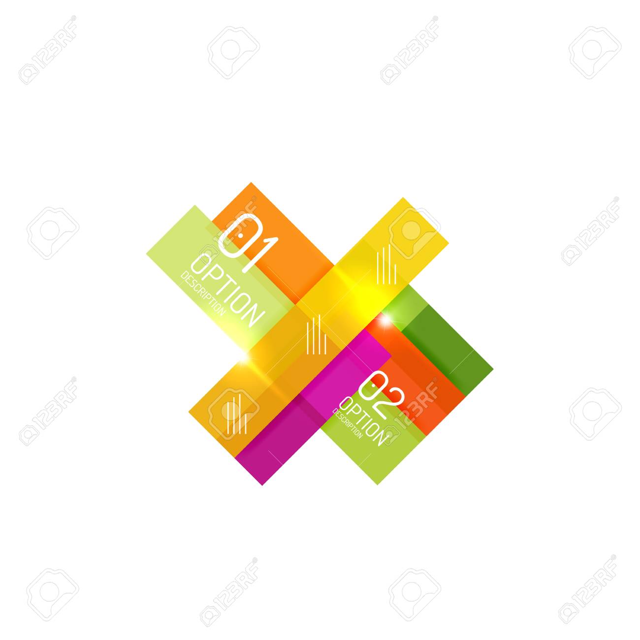 business products option banners vector templates for presentation products templates