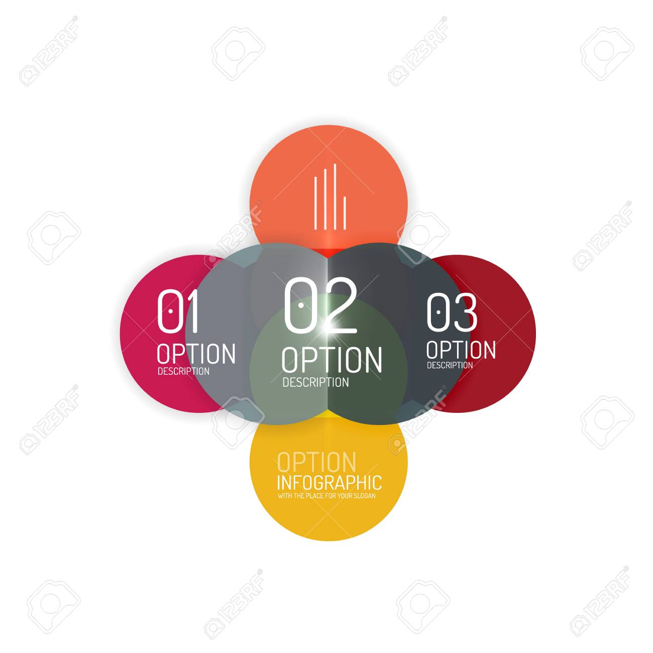business products option banners vector templates for presentation