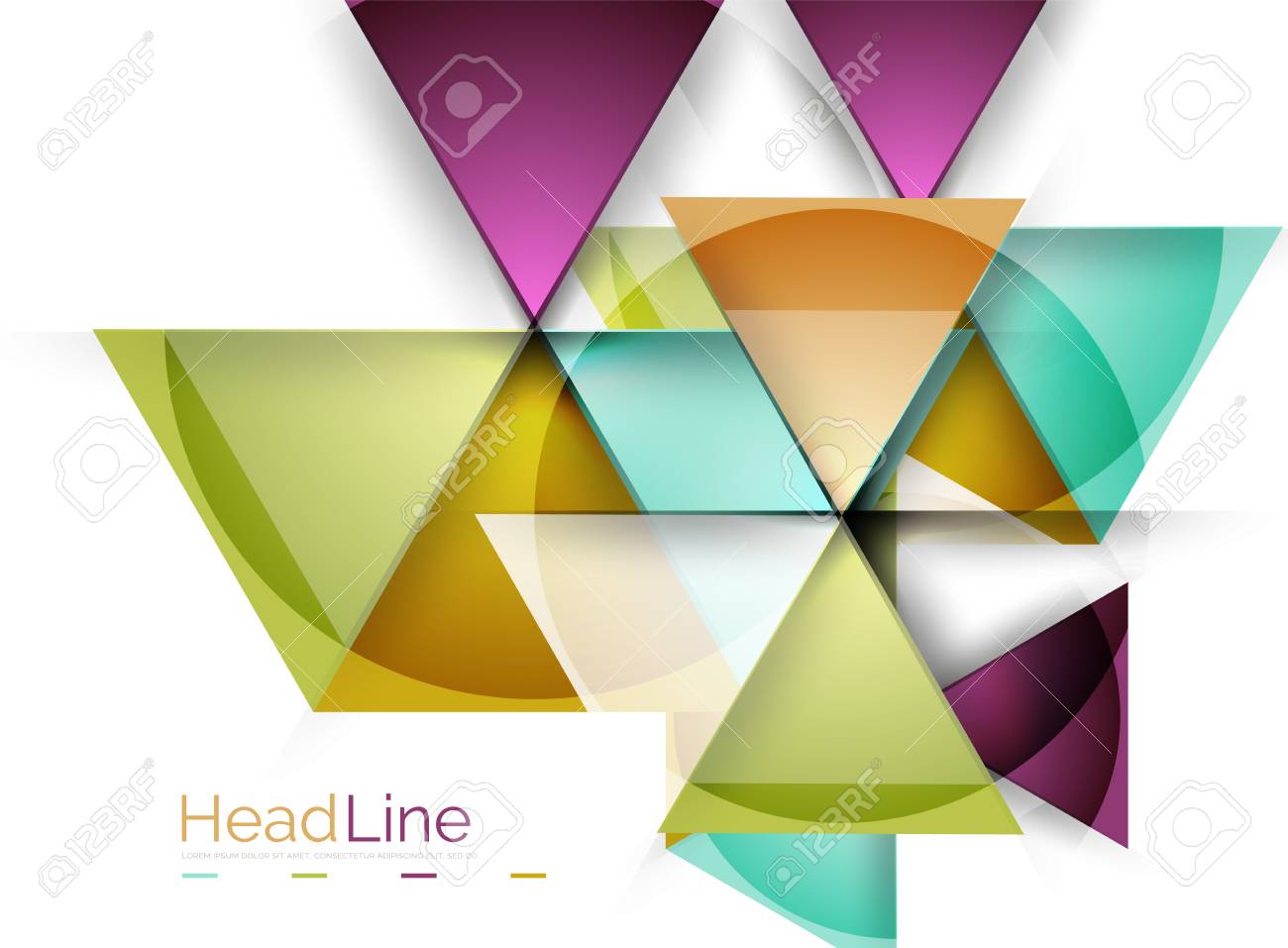 vector 3d geometric abstract background triangle template royalty