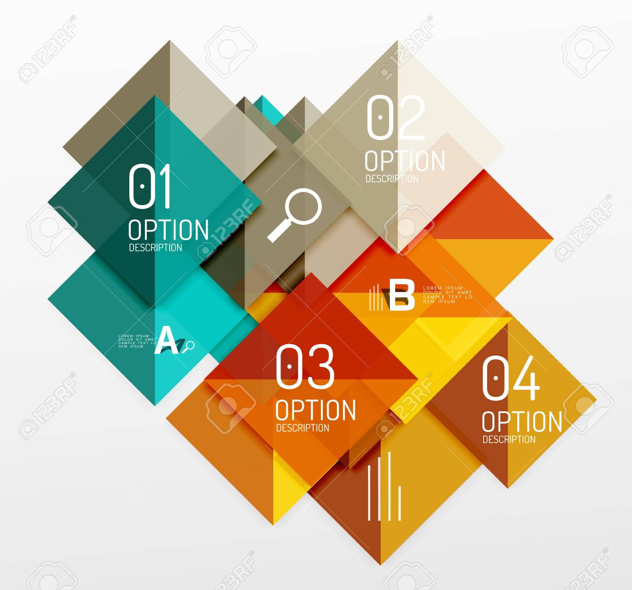 square abstract background vector