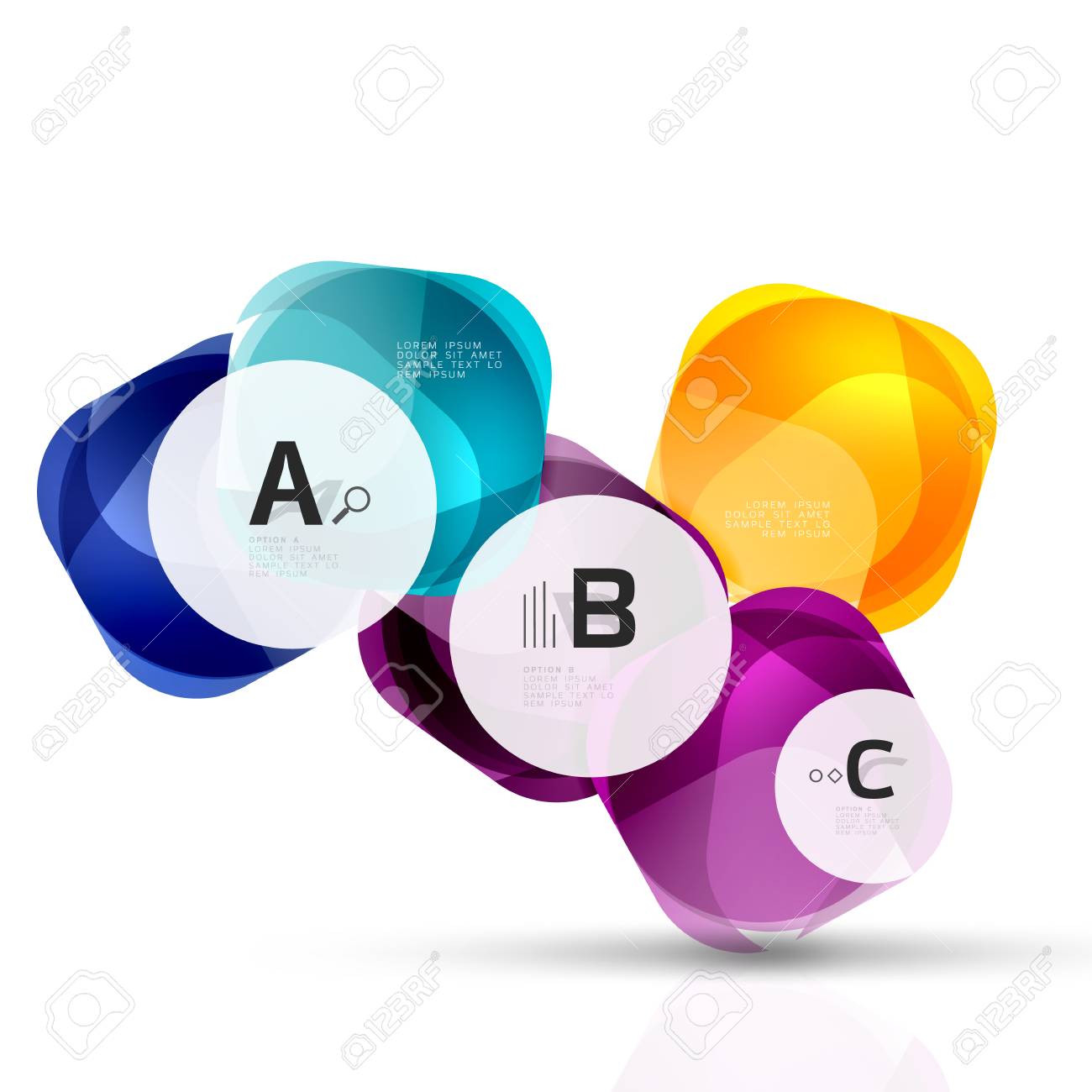 vector glossy square elements vector template background for