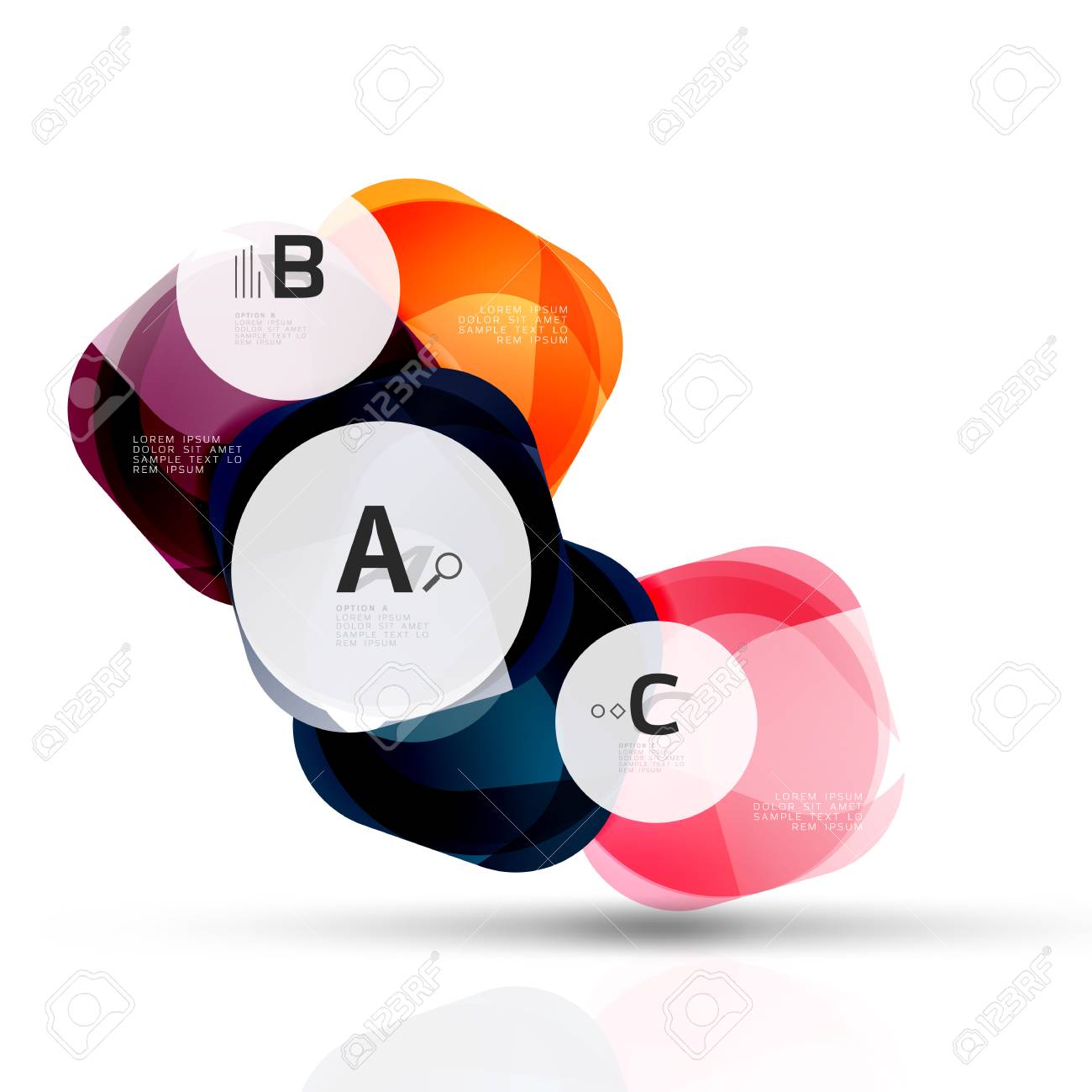 glass glossy abstract stones with text abstract template royalty
