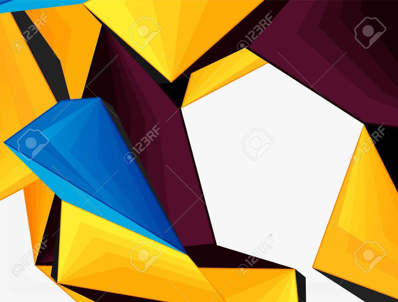 low poly geometric 3d shape futuristic modern background vector