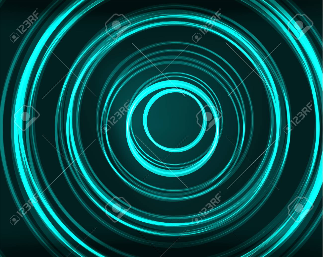 ネオン ブルー サークル ベクトル抽象的なパターン背景 のイラスト素材 ベクタ Image