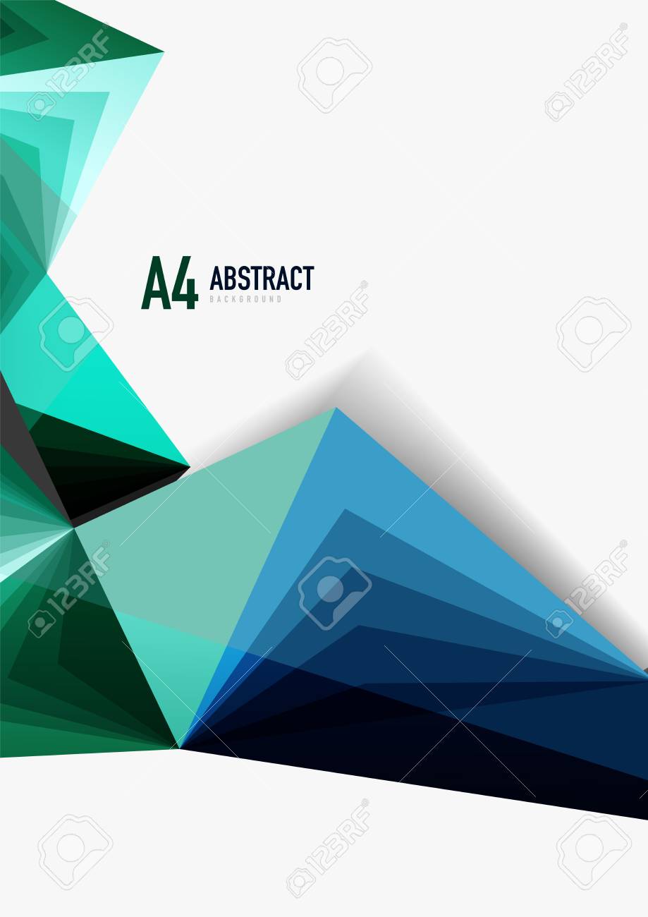 vector low poly style 3d triangle line a4 business or technology