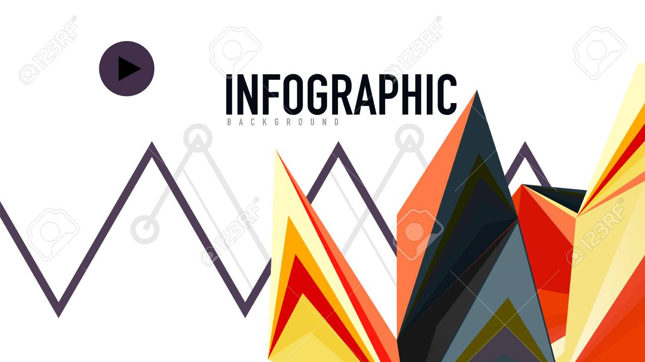 modern triangle presentation template business design background