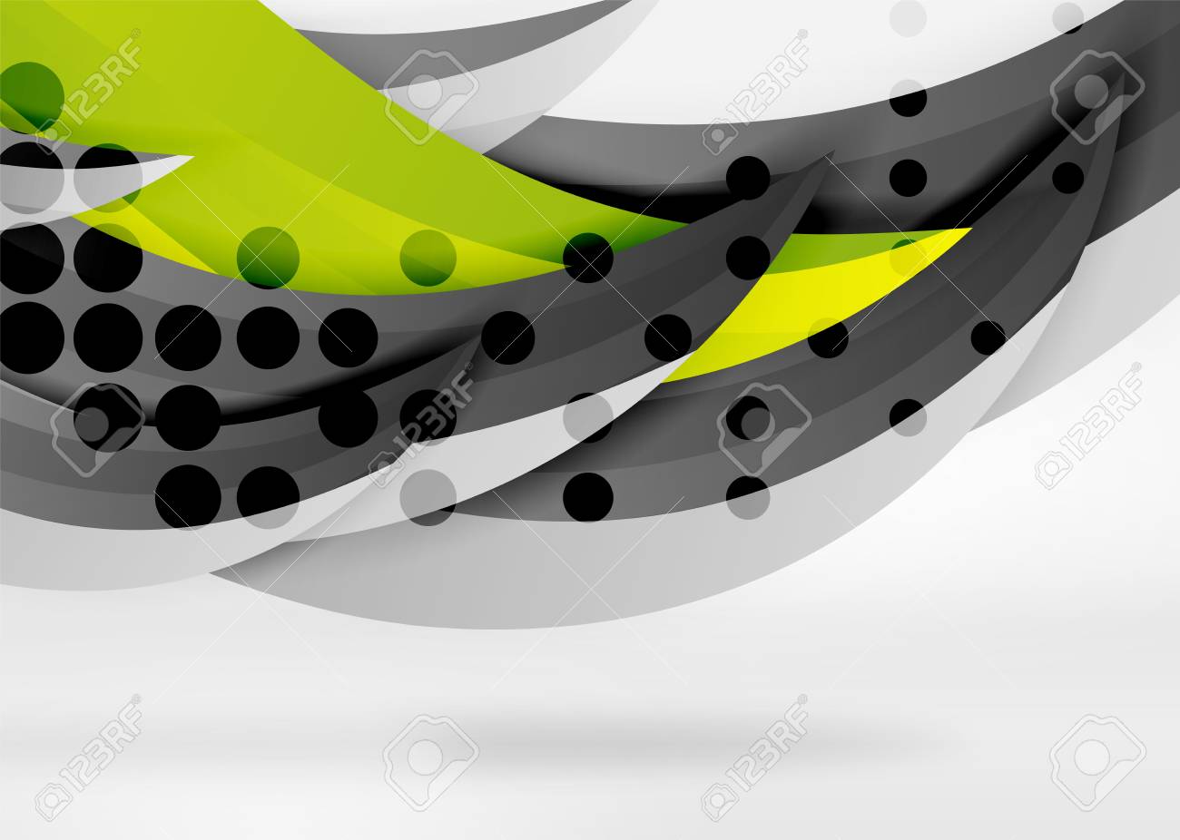 Vector Le Linee Variopinte Dellonda Nello Spazio Bianco E Grigio 3d Priorità Bassa Astratta Per Il Vostro Messaggio Illustrazione Di Vettore