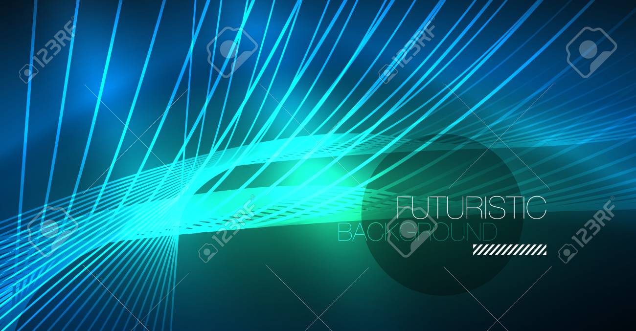 Neon Glowing Magic Background Neon Banner Night Sky Wallpaper