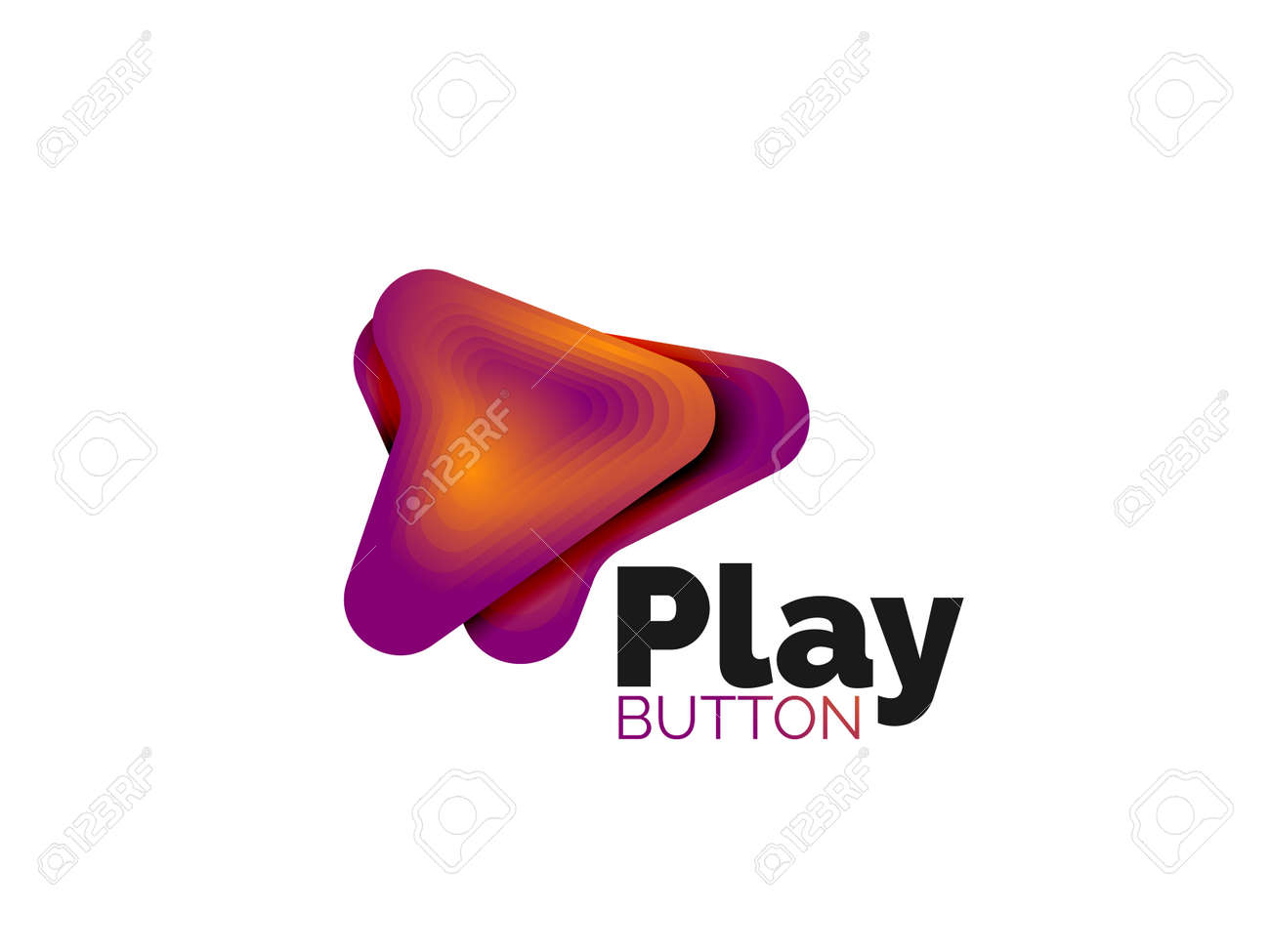 Arrow template. Or play or download button template. Minimal geometrical design, 3d geometric bold symbol in relief style with color blend steps effect. Vector Illustration - 136685130 Arrow template. Or play or download button template. Minimal geometrical design, 3d geometric bold symbol in relief style with color blend steps effect. Vector Illustration - 136685130