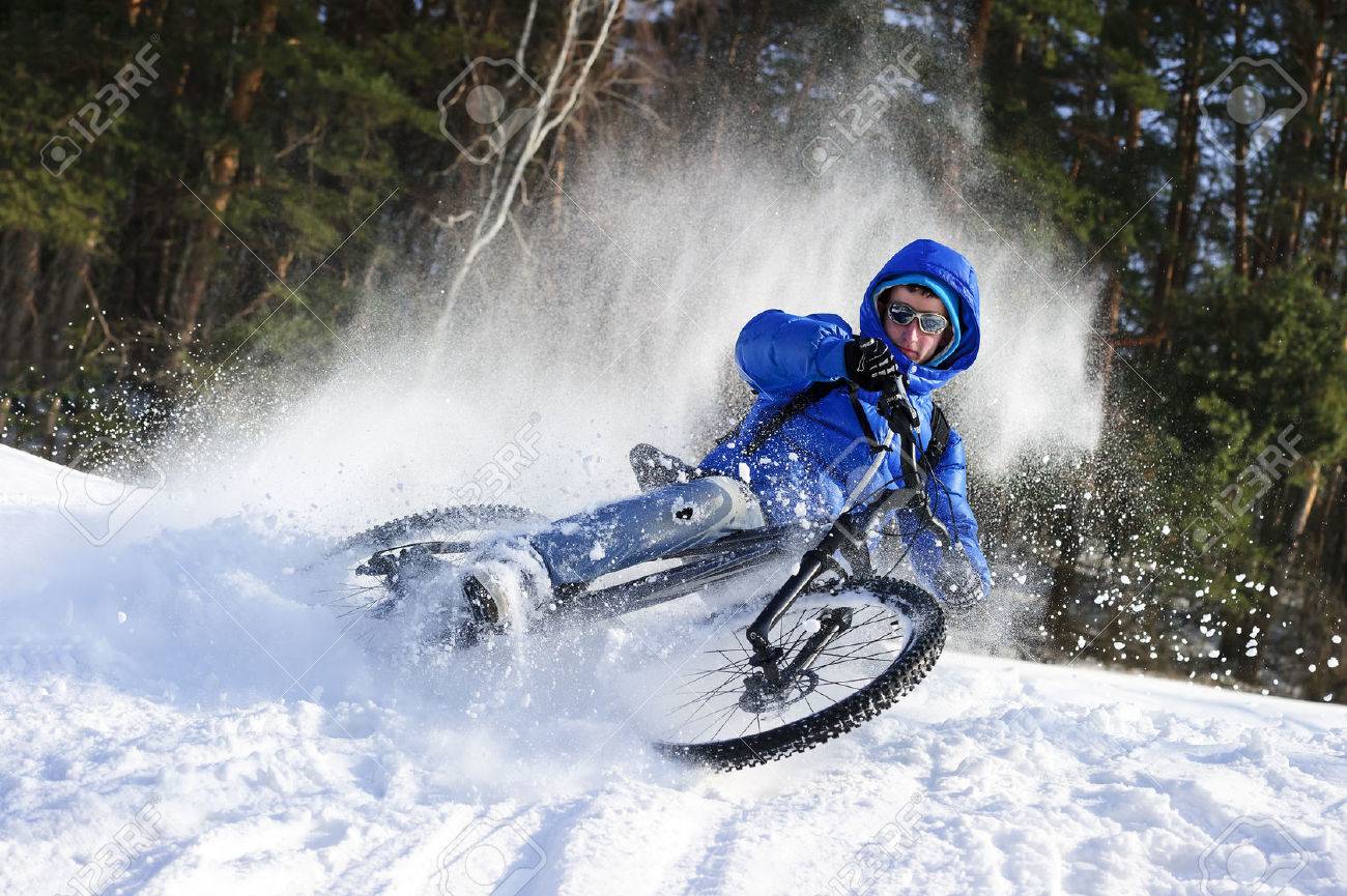 mountain biking in the cold
