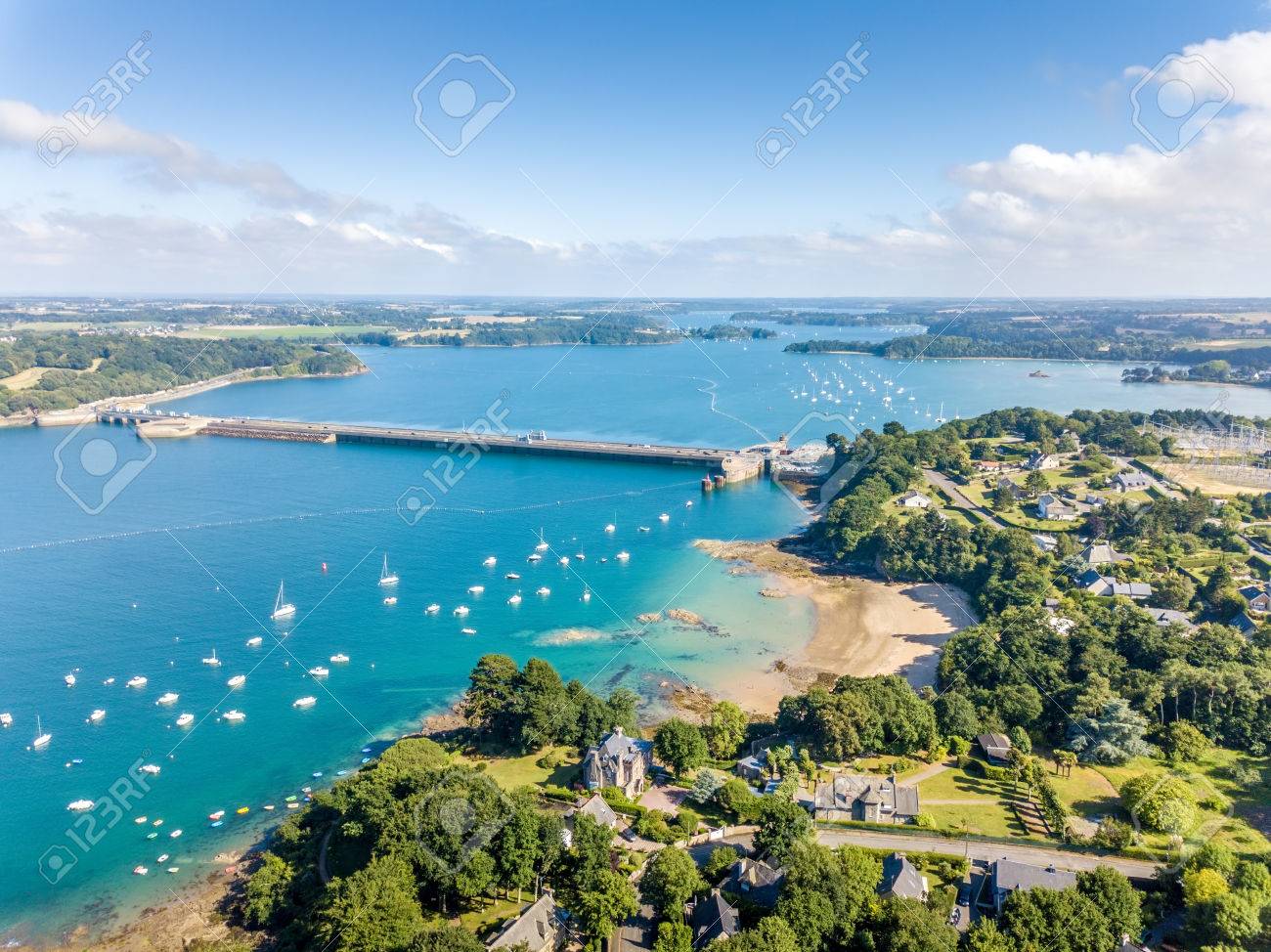 Aerial View On Barrage De La Rance In Brittany Close To Saint Stock Photo Picture And Royalty Free Image Image 5793