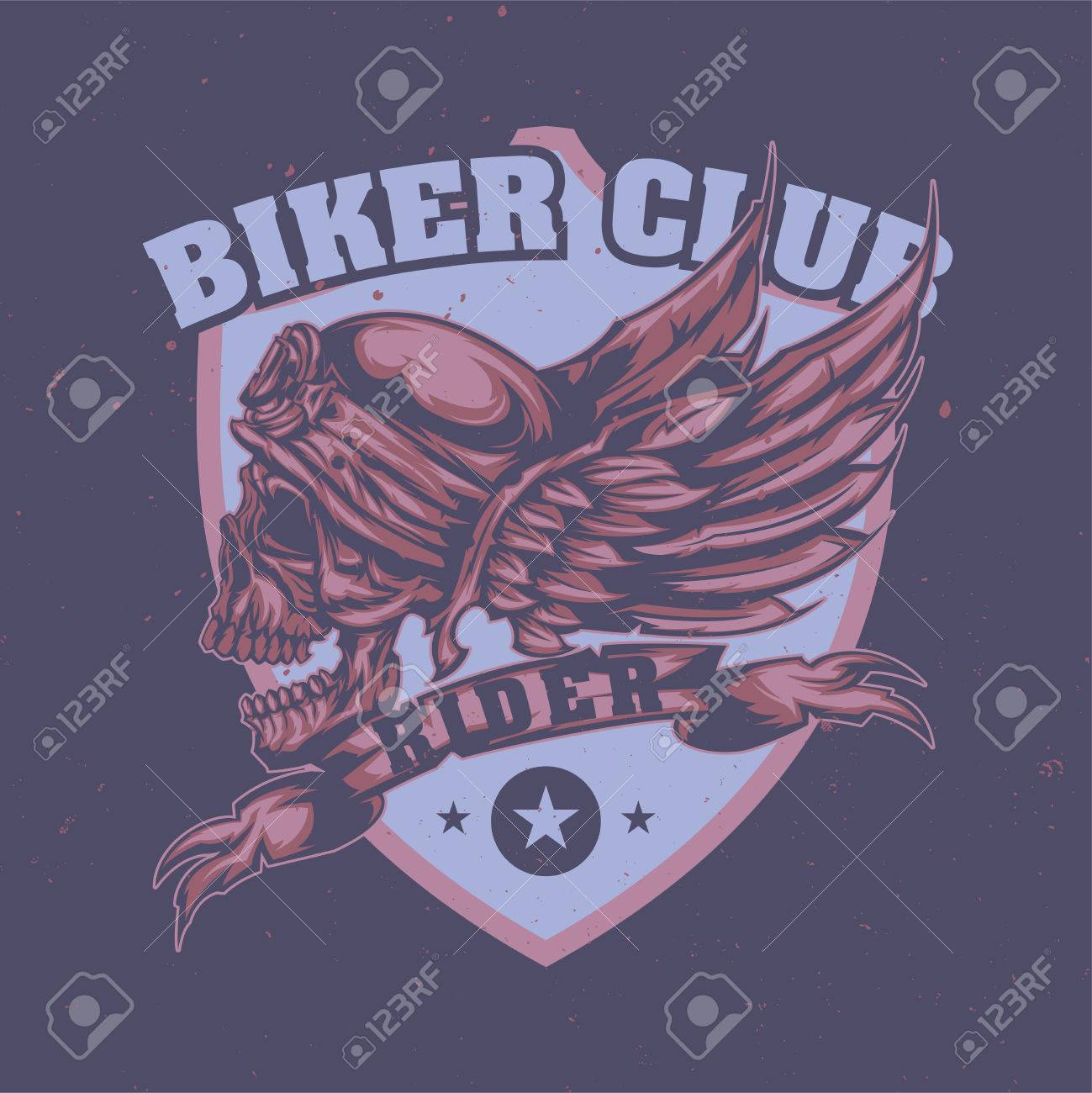 T-shirt or poster design with illustration of skull at helmet and wings on the background - 83333763 T-shirt or poster design with illustration of skull at helmet and wings on the background - 83333763