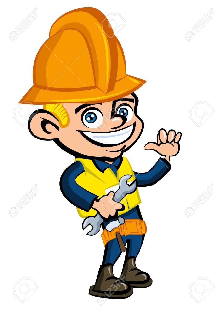 hard hat cartoon