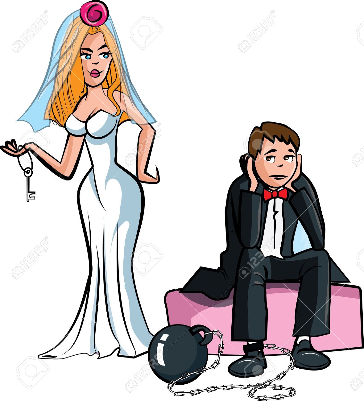 Cartoon Ball And Chain. Just Married Man With Ball And Chain Royalty Free  SVG, Cliparts, Vectors, and Stock Illustration. Image 11271468.