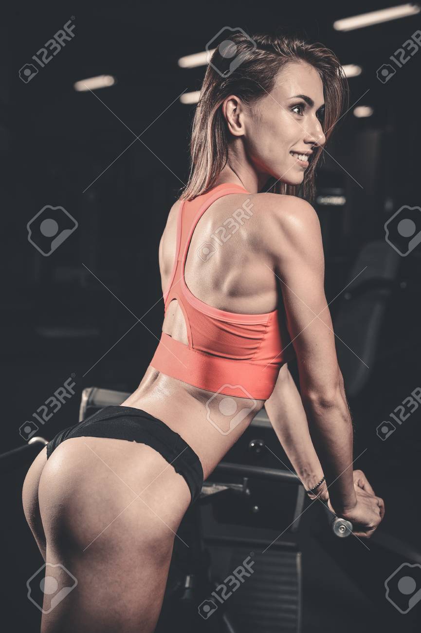 Pretty Fitness Sexy Model Luxury Ass. Caucasian Female On Diet With Perfect  Body In Gym And Buttocks Fat Burning Concept Stock Photo, Picture and  Royalty Free Image. Image 77604613.