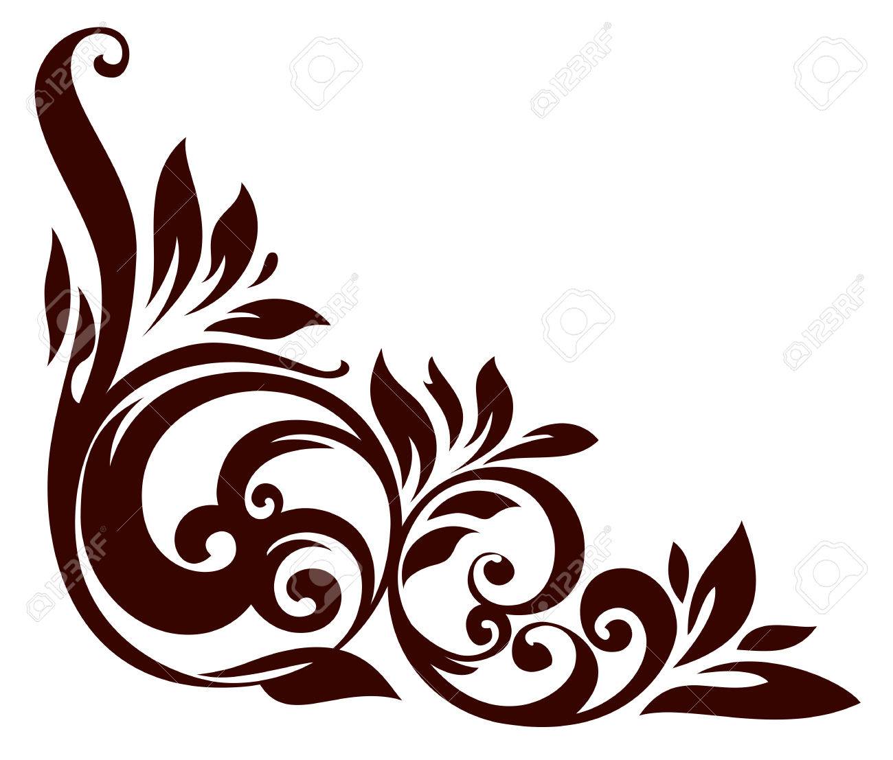 illustration of floral ornament for design royalty free cliparts