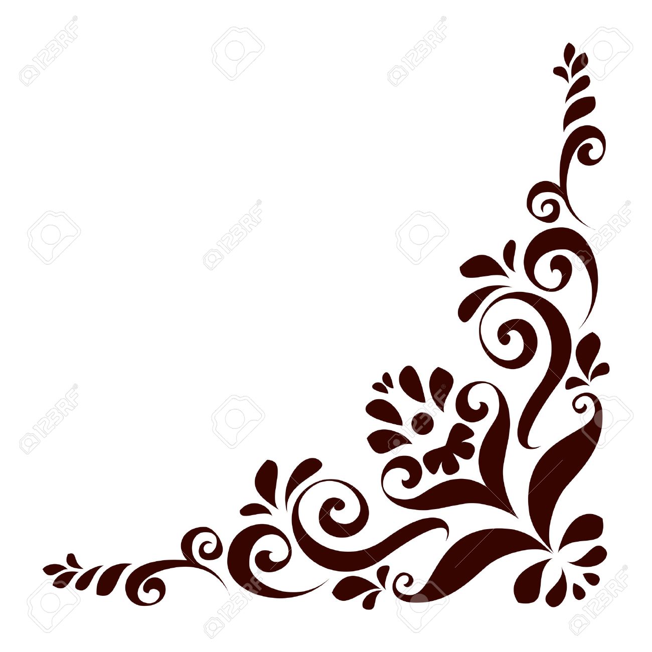 vector illustration of floral ornament for design royalty free